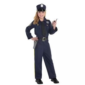 Police Officer Costume Halloween Kids Medium